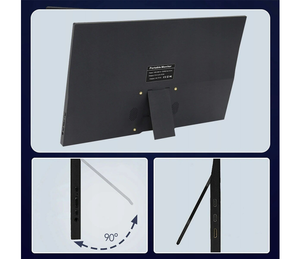 Zenwire Monitor Przenośny 15,6 cali USB-C Full HD 1920x1080 HDMI - 1604644 - zdjęcie 3